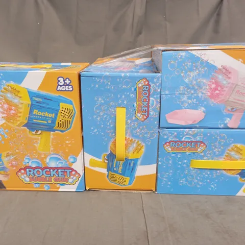 LOT OF 4 BOXED ROCKET BUBBLE GUNS