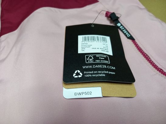 DARE2B BEETROOT/POWDER PINK WINTER SPORTS JACKET - SIZE 12