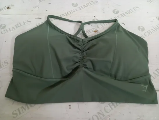 GYMSHARK GREEN SPORTS BRA - XXL