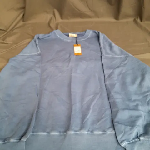 HUSH XL QUADEN SWEATSHIRT MID BLUE 