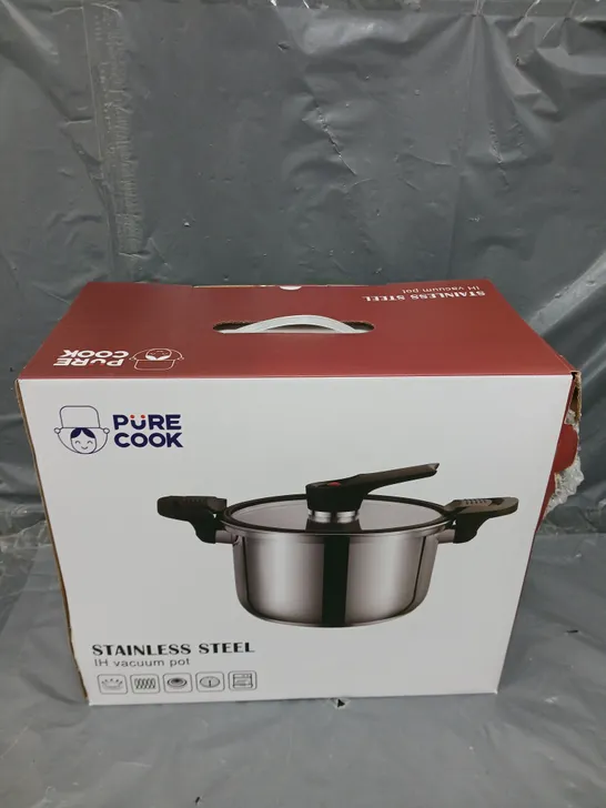 BOXED PURE COOK 24CM STAINLESS STEEL IH VACUUM POT