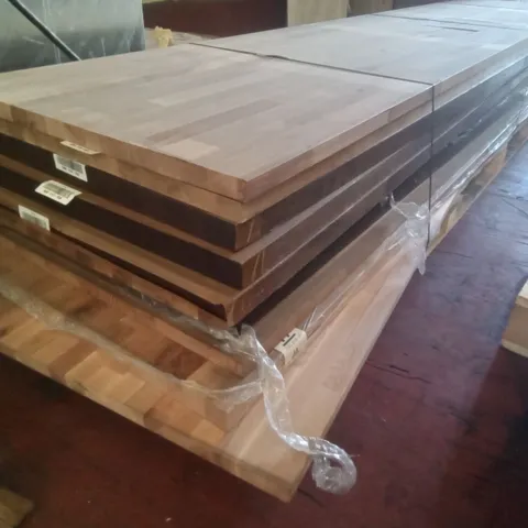 PALLET OF 10 ASSORTED WOODEN WORKTOPS