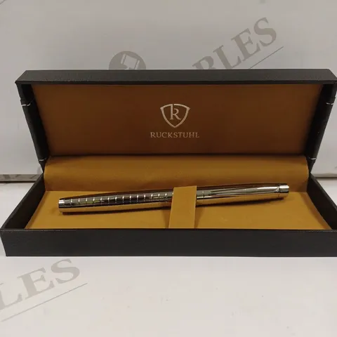 RUCKSTUHL STAINLESS STEEL LUXURY PEN IN GIFT BOX – HAND ASSEMBLED 