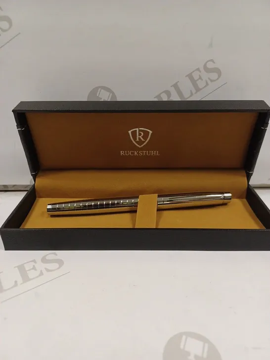 RUCKSTUHL STAINLESS STEEL LUXURY PEN IN GIFT BOX – HAND ASSEMBLED 