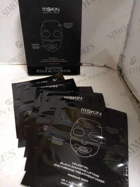 111SKIN HARLEY ST LONDON CELESTIAL BLACK DIAMOND LIFTING AND FIRMING TREATMENT 5PC MASK SET BY DR Y ALEXANDRIDES MD (5 X 31ML)