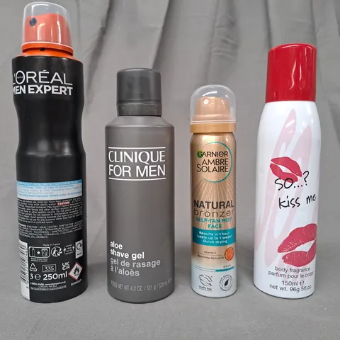 APPROXIMATELY 10 ASSORTED AEROSOL ITEMS IN INCLUDE ANTI-PERSPIRANT, SHAVE GEL, BODY FRAGRANCE, ETC - COLLECTION ONLY