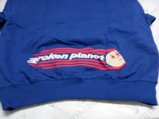 BROKEN PLANET THE FUTURE IS HERE DEEP BLUE HOODIE - XL