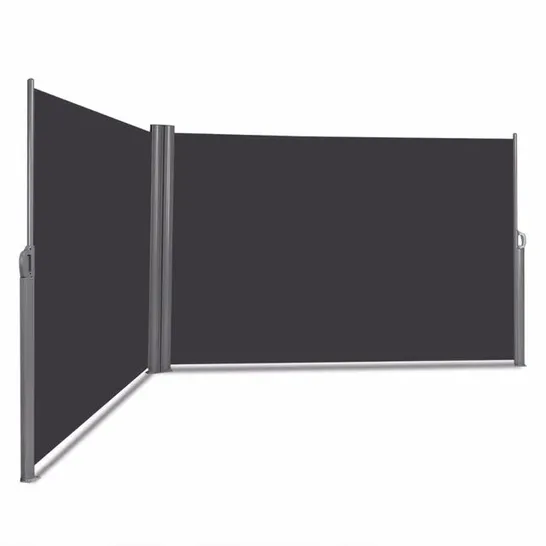 BOXED GOPLUS 237"X 63" H PATIO RETRACTABLE DOUBLE FOLDING SIDE AWNING SCREEN DIVIDER