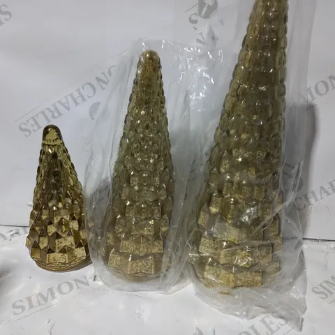 ALISON CORK SET OF MERCURY GLASS TREES 