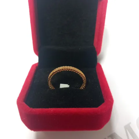 BERING GOLD PLATED MESH INNER RING SIZE 8