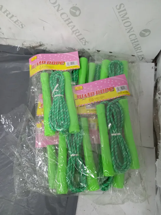 APPROXIMATELY 200 PACKAGED JUMP ROPE IN VARIOUS COLOURS  -  COLLECTION ONLY