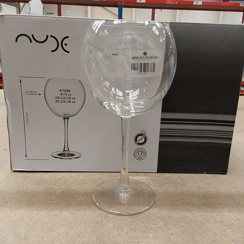 BOXED 5X NUDE RESERVA STEMWARE 575ML WINE GLASSES (1 BOX)
