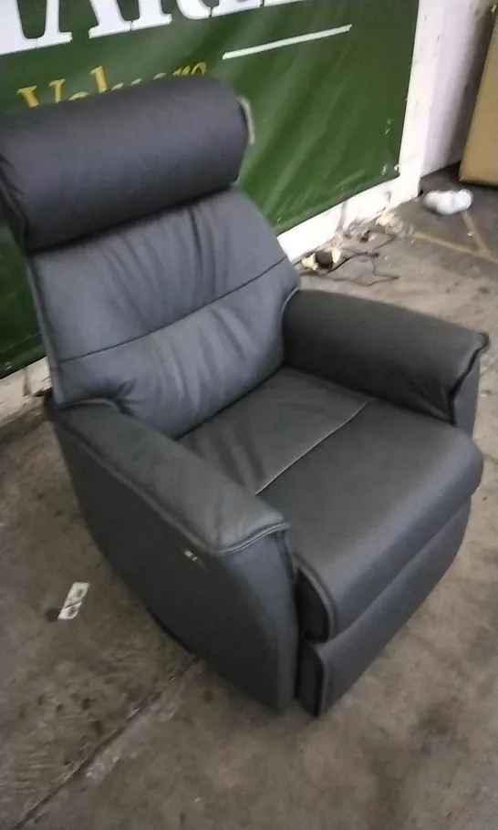 QUALITY BRITISH DESIGNED & MANUFACTURED G PLAN MALMO POWER RECLINER CHAIR CAMBRIDGE PETROL LEATHER