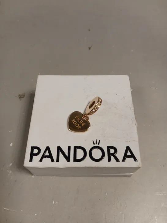 PANDORA PERSONALISED HEART CHARM 