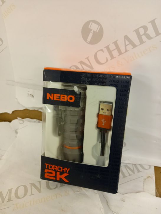 NEBO TORCHY 2K LUMEN RECHARGEABLE FLASHLIGHT 