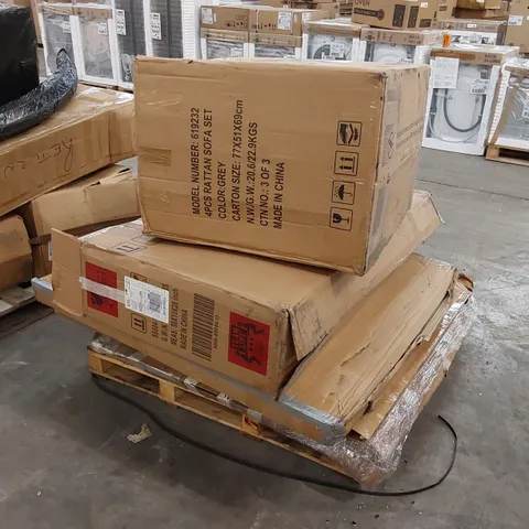 PALLET OF GARDEN FURNITURE PARTS