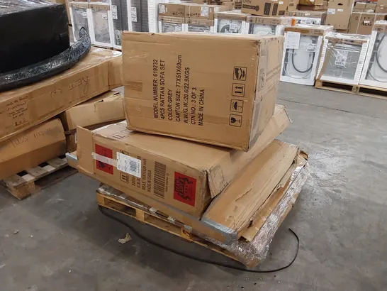 PALLET OF GARDEN FURNITURE PARTS