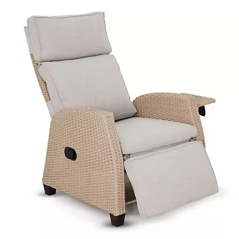 BOXED MY GARDEN STORIES ZERO GRAVITY RATTAN RECLINER GREY