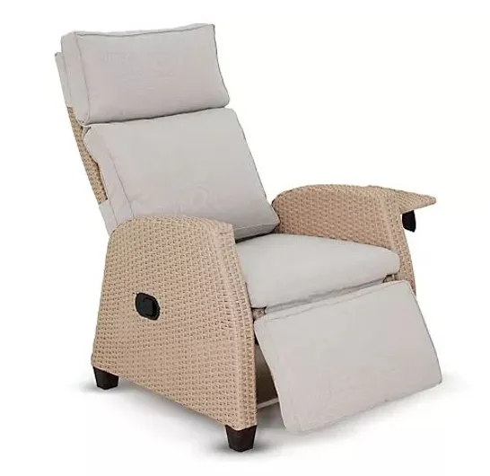 BOXED MY GARDEN STORIES ZERO GRAVITY RATTAN RECLINER GREY