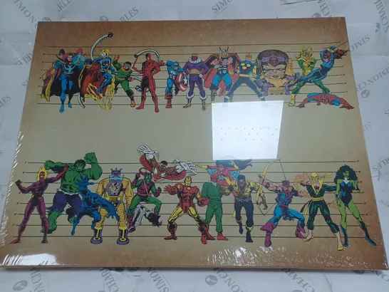 ART GROUP MARVEL COMICS LINE UP CANVAS WALL ART IN MULTICOLOUR - 60 X 80CM