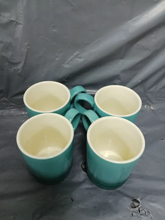 COFFEE CUPS MUGS SET OF 4 CUPS STONEWARE 350ML