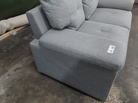 DESIGNER TWO SEATER SOFA GREY FABRIC 