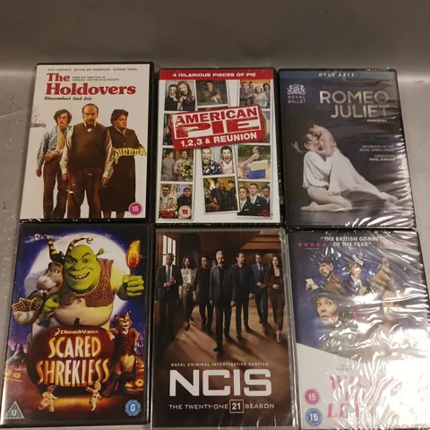 APPROXIMATELY 15 ASSORTED DVD FILMS & BOXSETS TO INCLUDE AMERICAN PIE, NCIS, THE HOLDOVERS ETC 