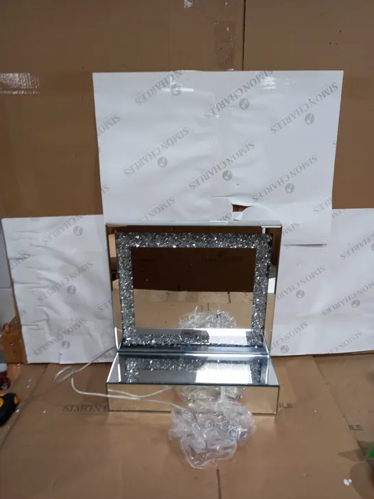 JULIEN MACDONALD LIGHT UP ENCAPSULATED CRYSTAL DRESSING TABLE MIRROR