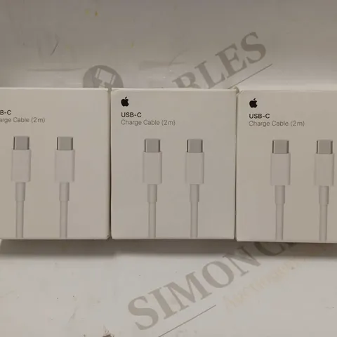 LOT OF 3 APPLE USB-C CHARGE CABLES (3 X 2M)