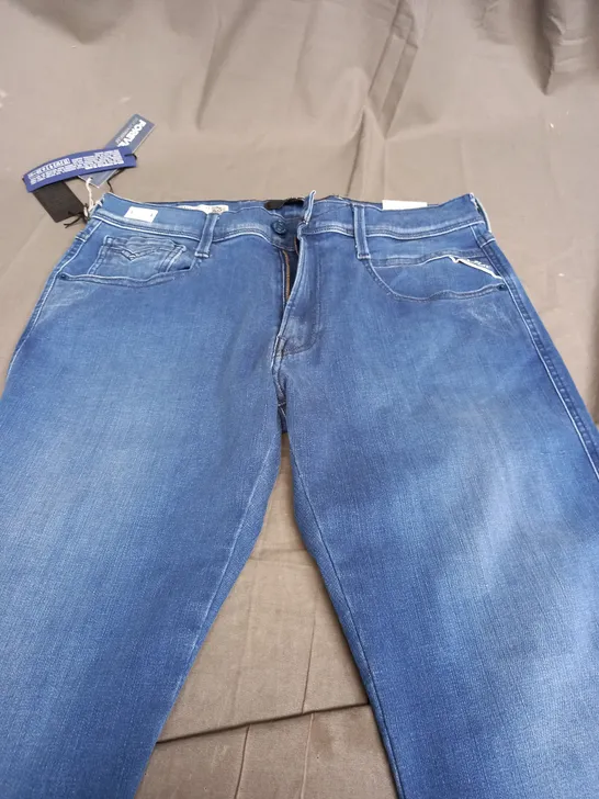 REPLAY ANBASS HYPERFLEX JEANS - SIZE 32