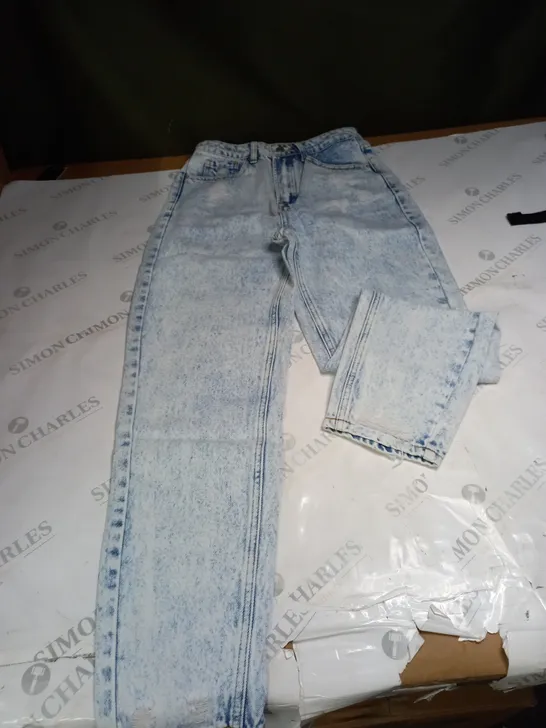 XS LIGHT BLUE RIPPED DENIM JEANS 