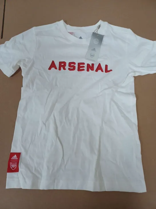 ADIDAS ARSENAL KIDS TEE IN WHITE - 9-10Y