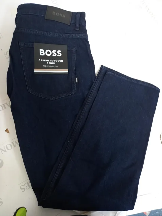 BOSS CASHMERE TOUCH DENIM NAVY BLUE UK 36/30