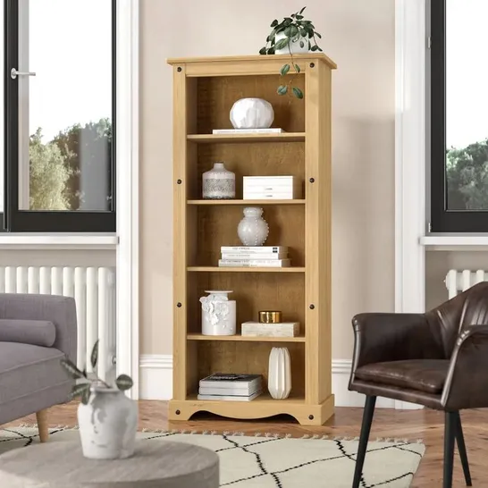 BOXED RECDO 170CM H X 75CM W SOLID WOOD STANDARD BOOKCASE (1 BOX)