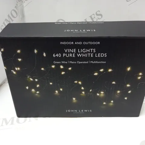 BOXED JOHN LEWIS VINE LIGHTS 640 PURE WHITE LEDS