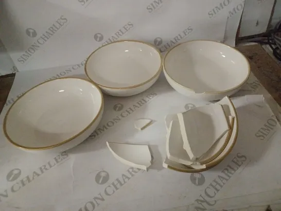 4 PC PASTA BOWLS WHITE RRP £44.99