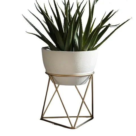 BOXED CECILE HARLOW METAL PLANT POT