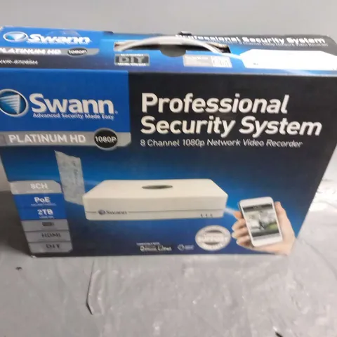 BOXED SWANN PROFESSIONAL SECURITY SYSTEM 8 CHANNEL 1080P NETWORK VIDEO RECORDER