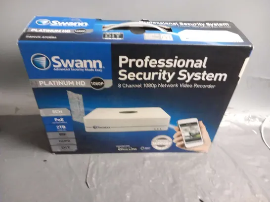 BOXED SWANN PROFESSIONAL SECURITY SYSTEM 8 CHANNEL 1080P NETWORK VIDEO RECORDER