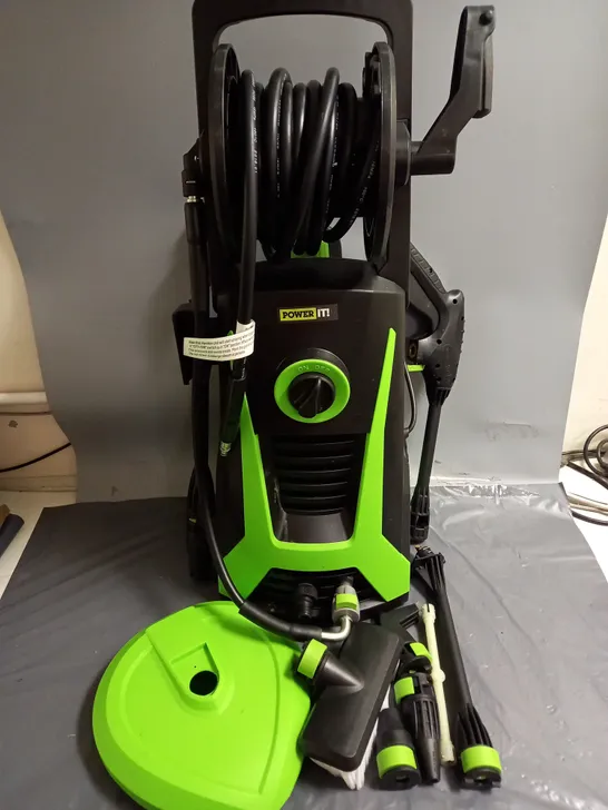 BOXED POWER IT! ELECTRIC 2200W PRESURE WASHER IN BLACK/GREEN