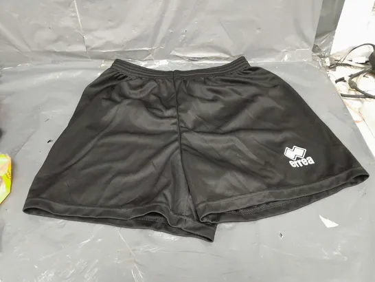 LOT OF THREE BLACK ERREA SPORTS SHORTS WITH DRAWSTRING