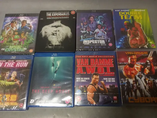 LOT OF 24 ASSORTED DVD AND BLUE-RAYS TO INCLUDE THE GINGERBREAD MAN, IMMORTALS AND DEADPOOL