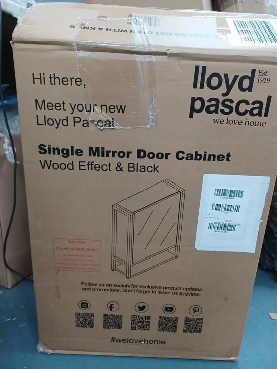 LLOYD PASCAL LINLEY SINGLE MIRROR BATHROOM WALL CABINET - COLLECTION ONLY RRP £89