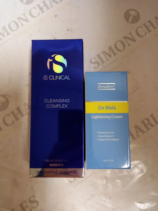 IS CLINICAL CLEANSING COMPLEX & THERADERM DE MELA LIGHTENING CREAM