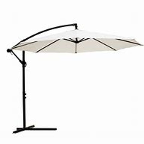 BOXED 3M CANTILEVER HANGING PARASOL CREAM 