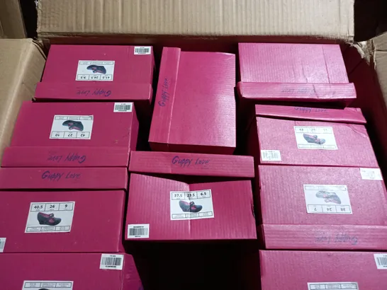 APPROXIMATELY 10 BOXED PAIRS OF GUPPY LOVE BY BLOWFISH WEDGE SHOES IN VARIOUS SIZES TO INCLUDE SIZE 39.5EU