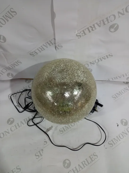 MR CHRISTMAS 8" GLASS CRACKLE SPHERE WITH ROTATING LIGHT