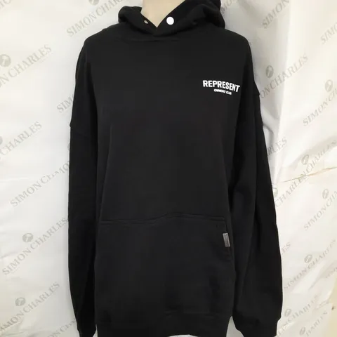 REPRESENT OWNER'S CLUB JERSEY HOODIE IN BLACK SIZE M