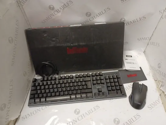 BOXED REDTHUNDER 2.4G RECHARGEABLE WIRELESS KEYBOARD AND MOUSE, WITH USB CABLE AND INSTRUCTIONS