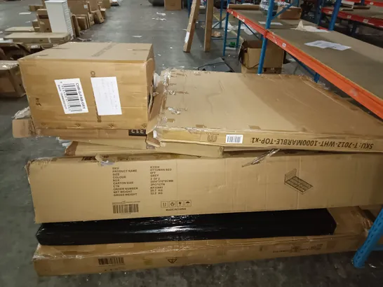 PALLET OF ASSORTED FLAT PACK FURNITURE PARTS 